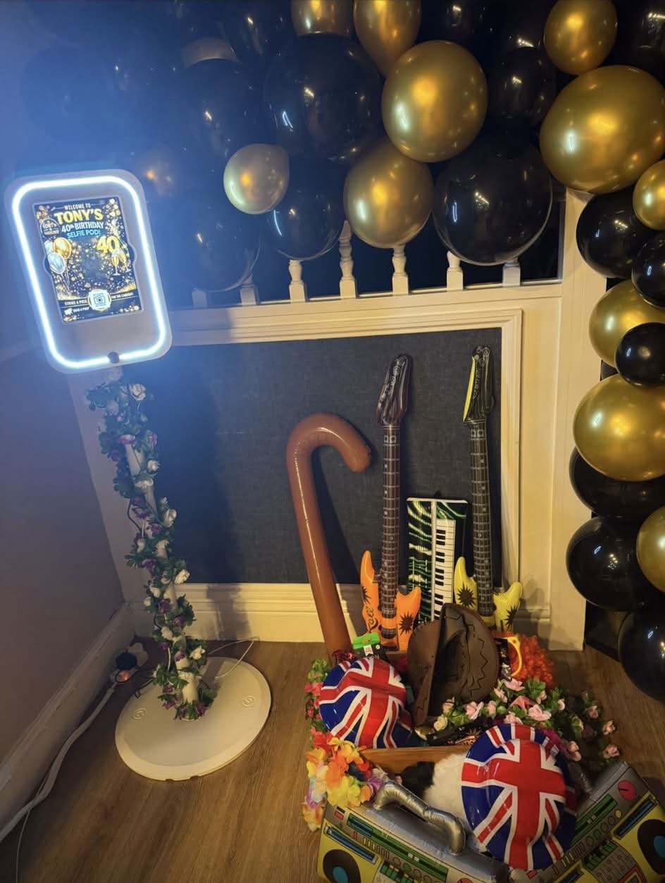 Guests enjoying the 360 photobooth at an event in Cannock